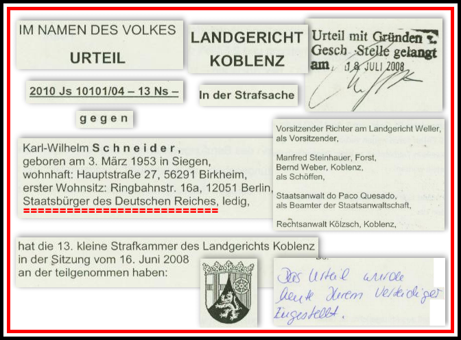 LG-Koblenz besttigt Staatsbrgerschaft Deutsches Reich